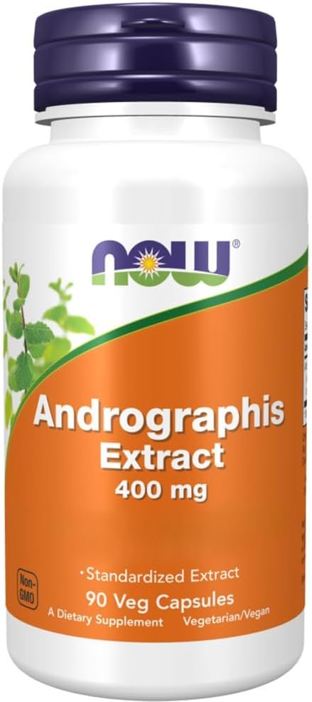 Now Foods, Andrographis Extract, 400mg, 90 Vegan Capsules, Lab-Tested, Vegetable, Gluten Free, Soy Free, Vegetarian