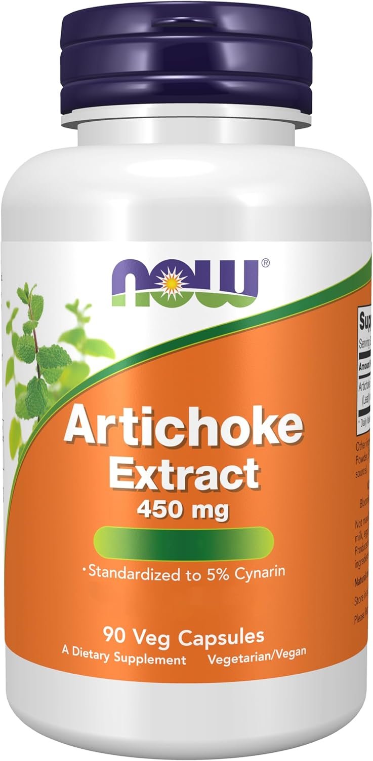 Now Foods, Artichoke Extract, 450mg, Standardised to Cynarin, 90 Vegan Capsules, Lab-Tested, Soy Free, Gluten Free, Vegetarian, Non-GMO