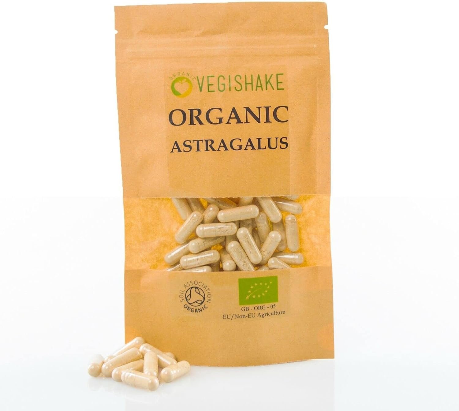 Organic Astragalus Energy Tonics Night Sweats Digestion Diarrhea Wellness Supplements Extract 8:1 Capsules 7,840mg (90 Capsules)