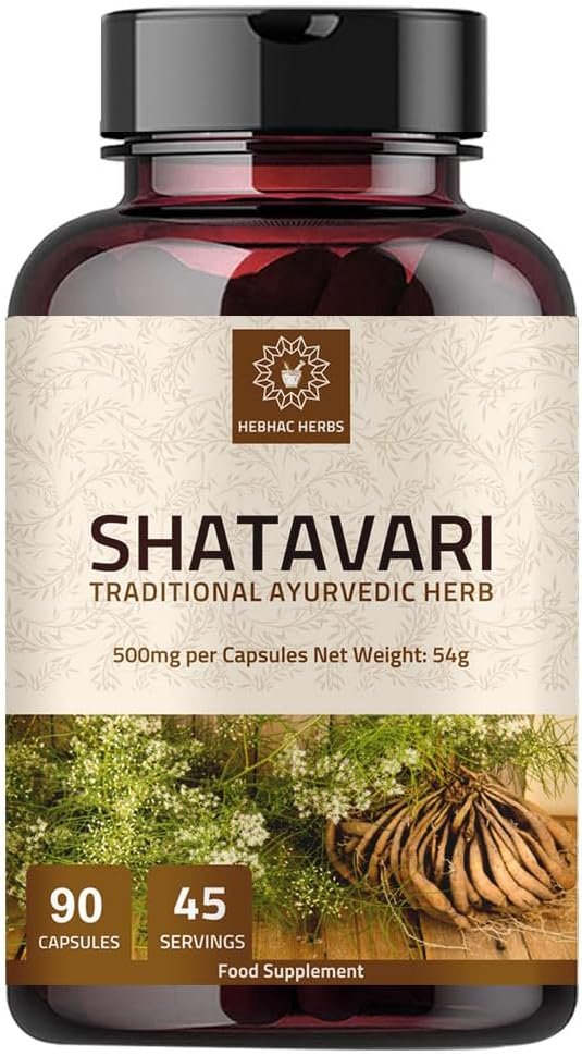 Shatavari Capsules for Women | Shatavari Herbal Supplement | (90 Capsules) Non-GMO, Gluten Free, 1000mg, 90 Vegan Caps