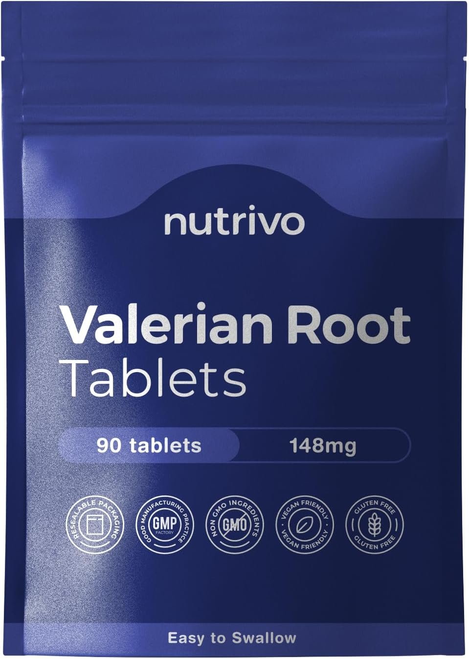 Valerian Root Tablets - 90 Tablets | Good Alternative to Valerian Root Capsules, Valerian Tincture or Valerian Drops | Vegan & UK Made