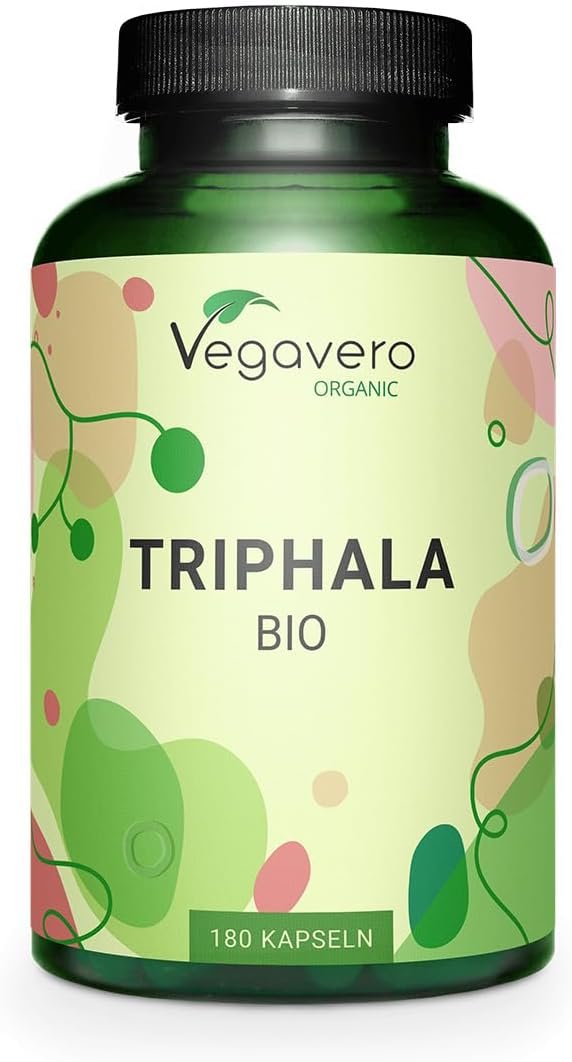 Vegavero Pure Triphala Powder Organic 1300 mg | 180 Capsules (3 Month Supply) | NO Additives, Lab-Tested | Ayurveda Products | Gut Health Supplements &...