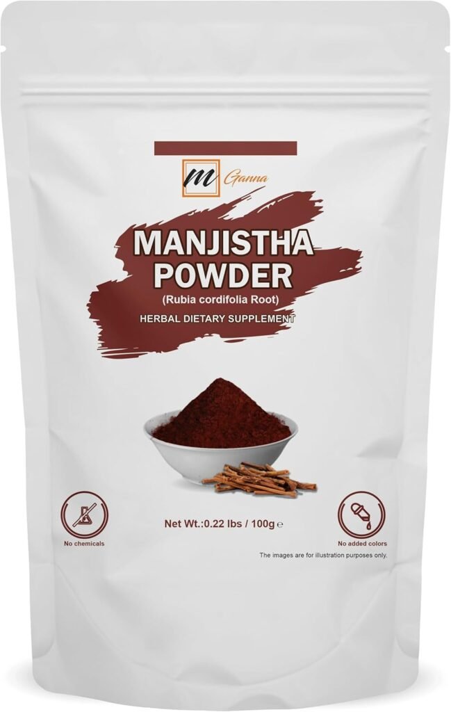 mGanna 100% Natural Manjistha | Madder Root Powder | Rubia Cordifolia 100 GMS / 0.22 LBS for Skin & Health Care