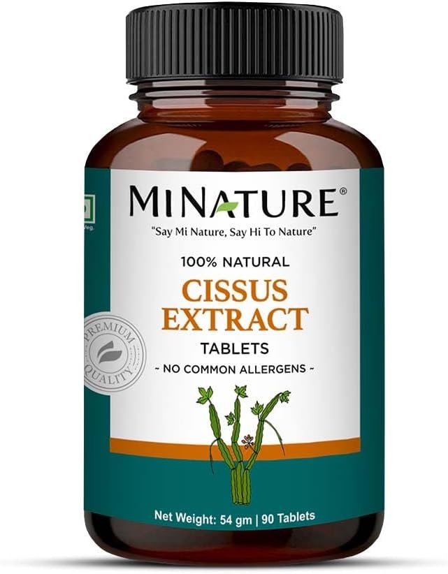 mi Nature Cissus Extract Tablets |Plant Based| Free from Chemical & Preservative| Gluten Free Non-GMO |90 Tablet, 45 Days Supply 1000mg