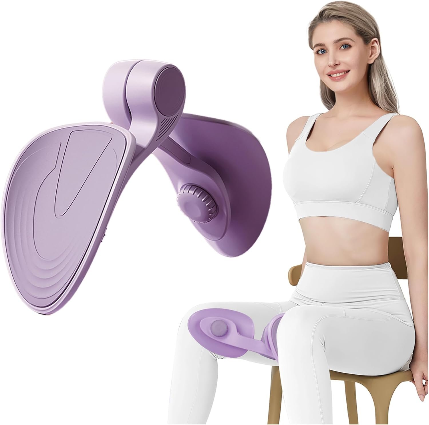 Aiyazhi Inner Thigh and Pelvic Floor Exerciser Strengthener for Women and Man, Leg Trainer Pro Machine, Leg Inner Thigh Exercise Equipment Stretcher Toner...