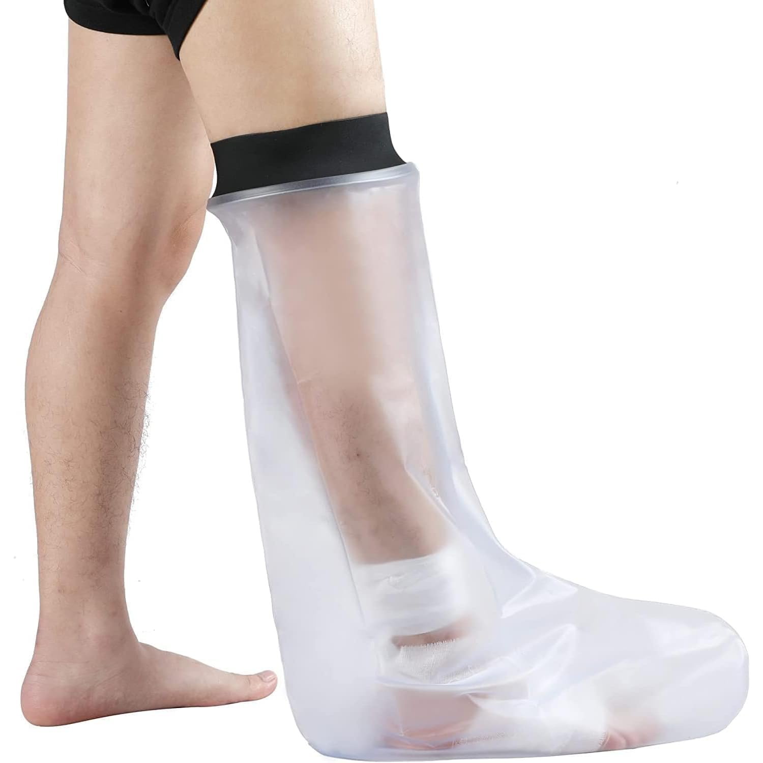 HKF HO KI HO Adult Short Waterproof Leg Cast and Bandage Cover Designed to Protect Wound Cast and Injuries During Shower-Adult Short Leg.Upper Leg Circ...