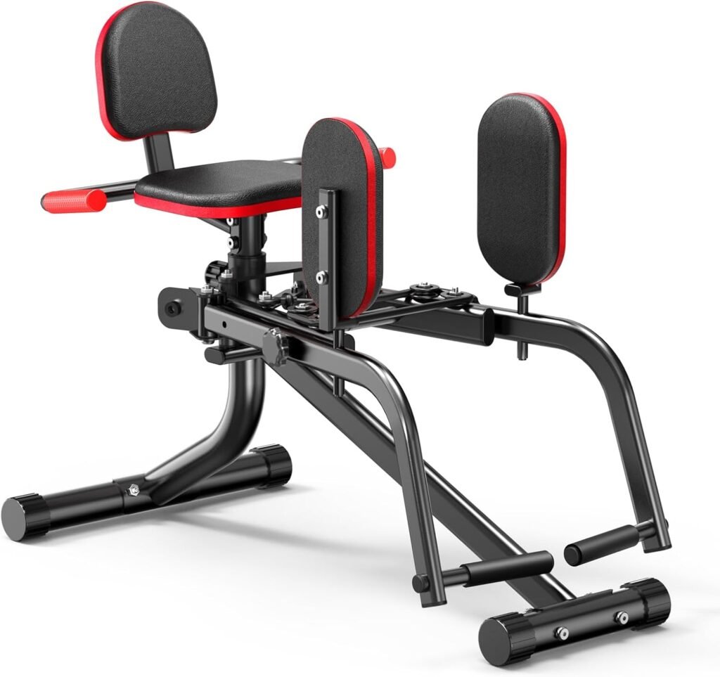 Laufhome Hip Adductor & Abductor Machine for Home Gym, Glute & Thigh Exercise Equipment, 3 Levels Resistance Adjustments, Booty Builder for...