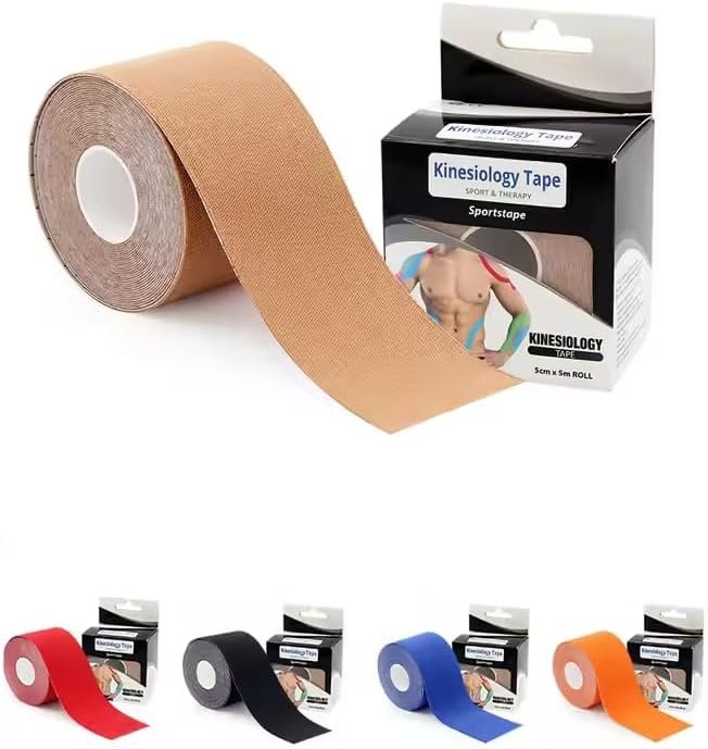 MedLKU Kinesiology Tape - 5m Roll - | Physio & Sports Injury Muscle Strapping for Shoulder, Knee, Ankle Shin Splints Support | Waterproof &...