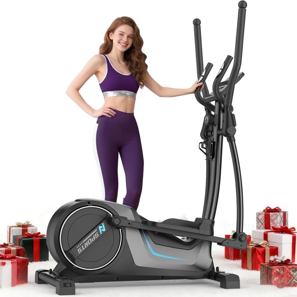 Neezee Elliptical Cross Trainer, Ultra Quiet Cross Trainer for Home Use with 16 Levels Resistance, 8KG Flywheel, 16.5IN Stride, Max Weight 150KG