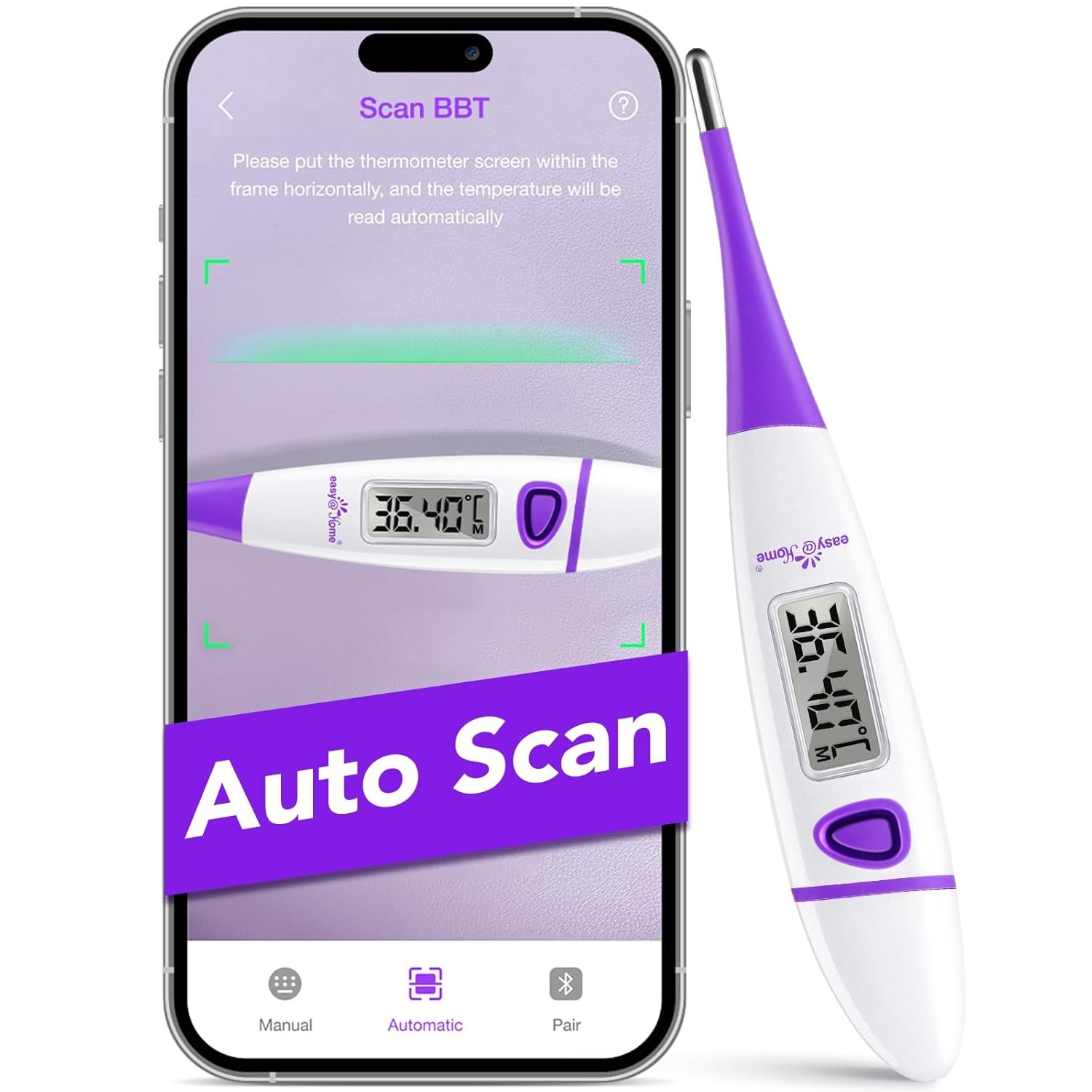 Ovulation Tracker Digital Basal Thermometer: Easy@Home BBT Thermometer for Fertility Prediction - Basal Body Thermometer for Accurate Temperature Monitoring...