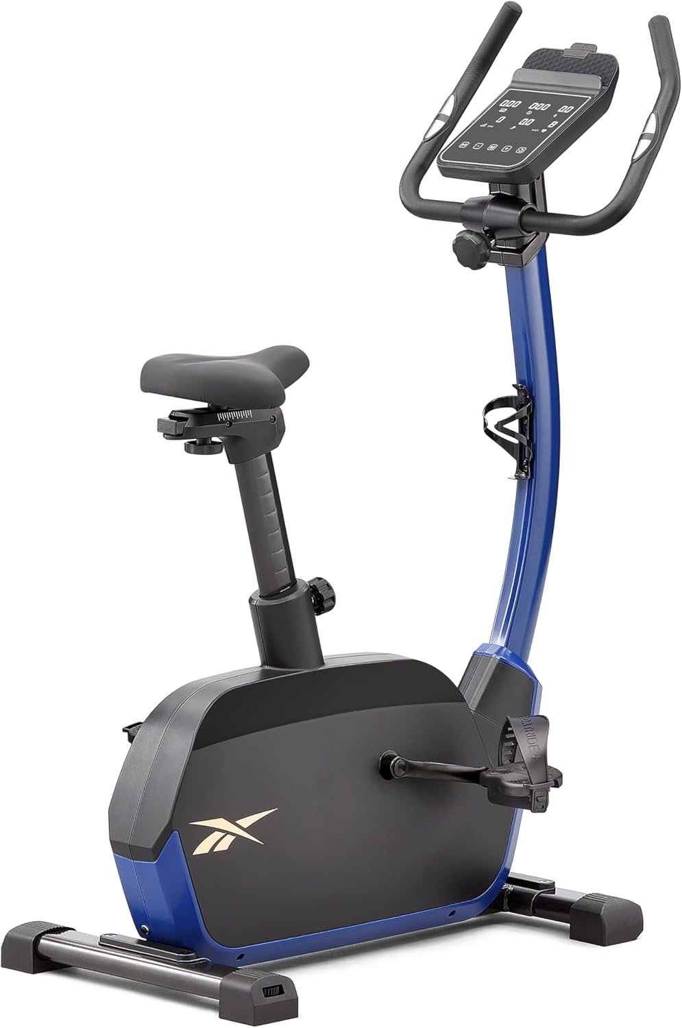 Reebok FR30 Upright Exercise Bike for Home Use Stationary Bike Fitness Equipment Cardio Machine with LED Touchscreen, Tablet Holder, Bluetooth, Kinomap...