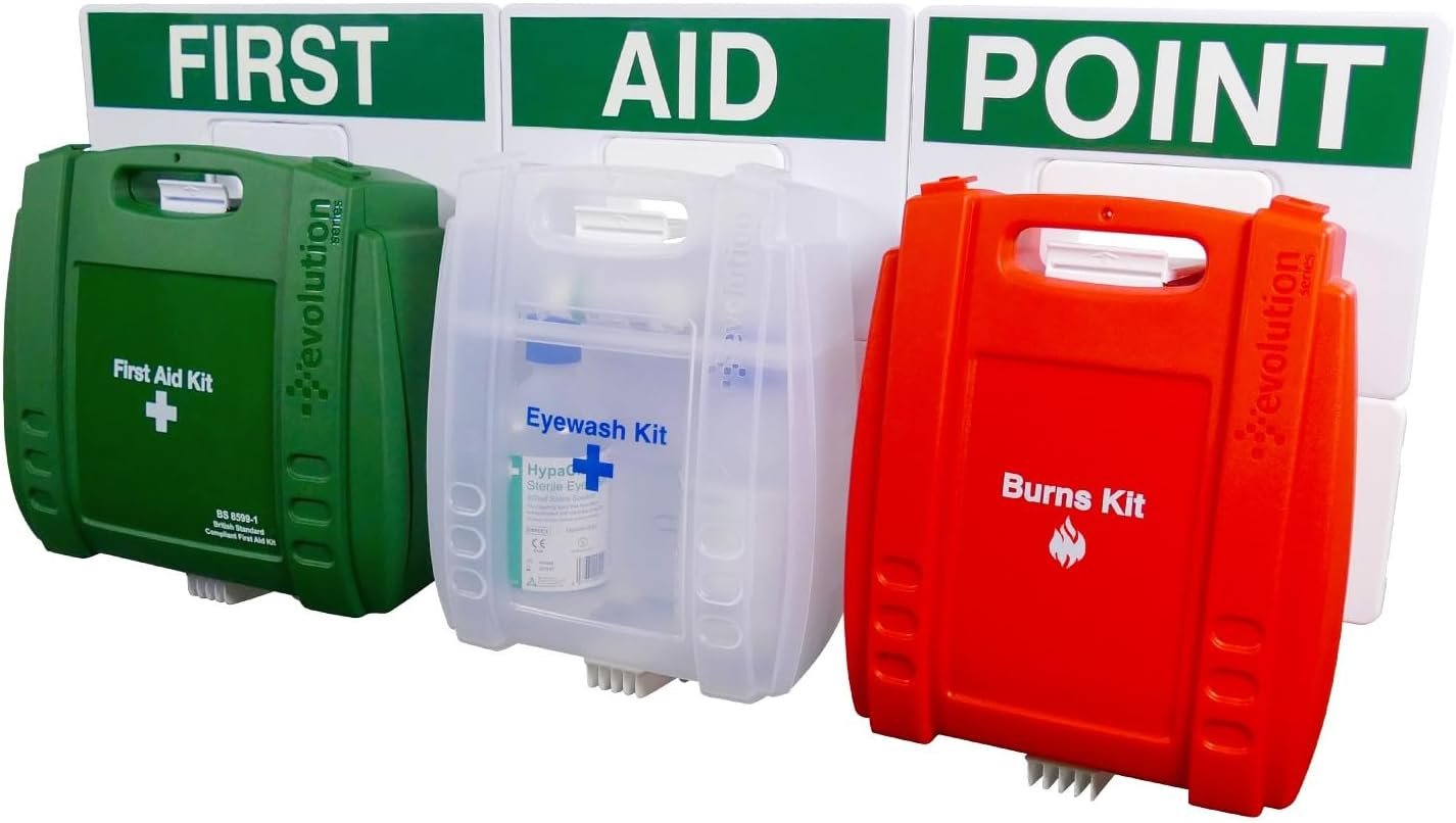 Safety First Aid Group Evolution First Aid, Eye Wash & Burns Point, Large, 43cm x 91cm